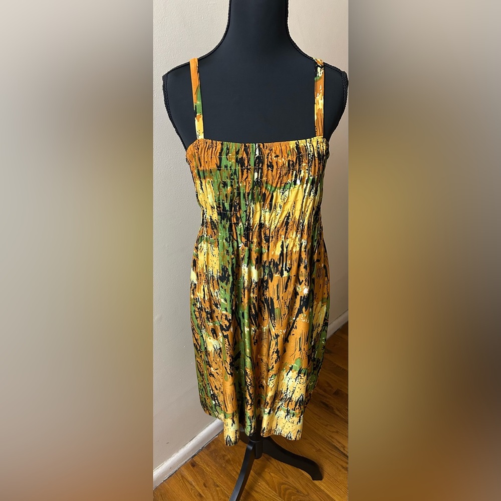 Multicolor Abstract Print Women's Dress